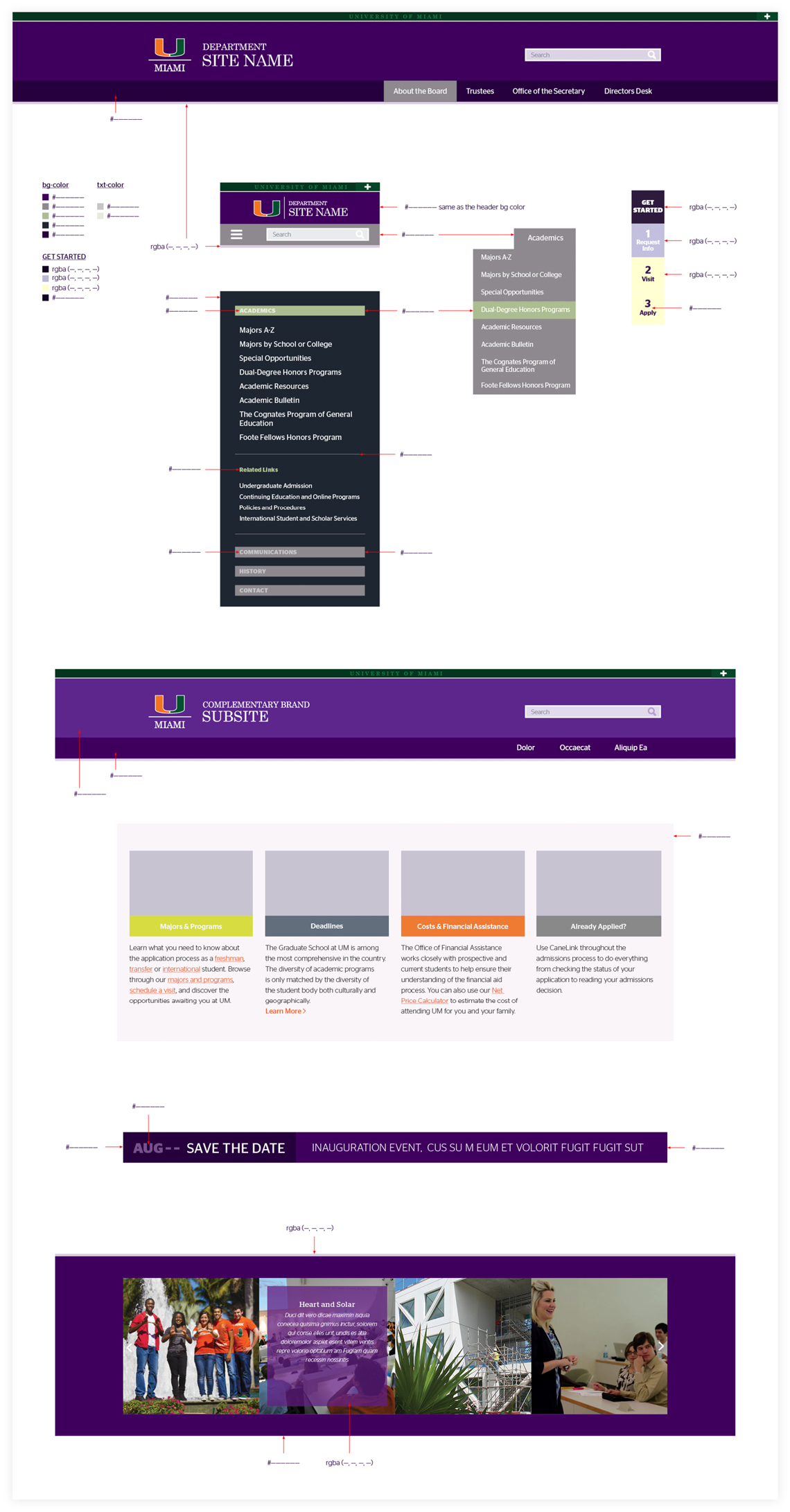 University of Miami Rebranding Color Scheme Template