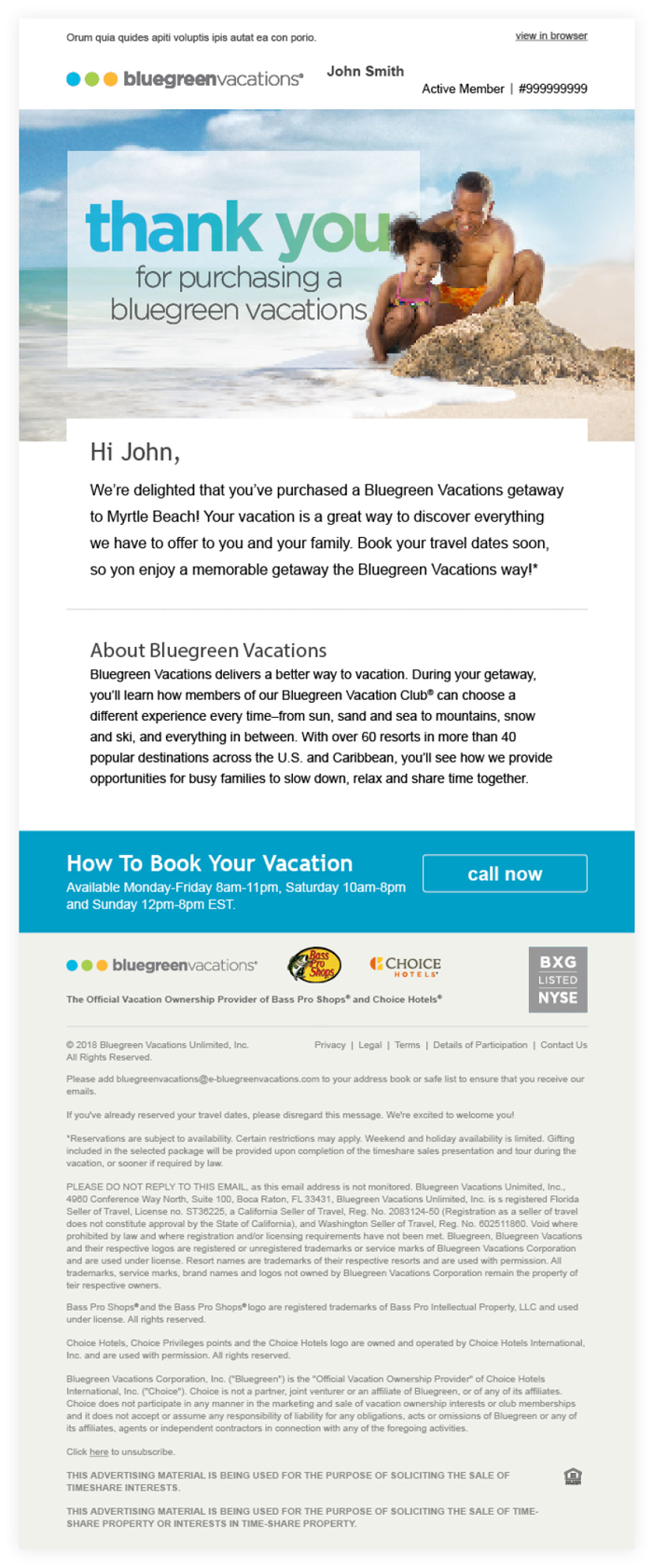 BV Global Email Thank You Email