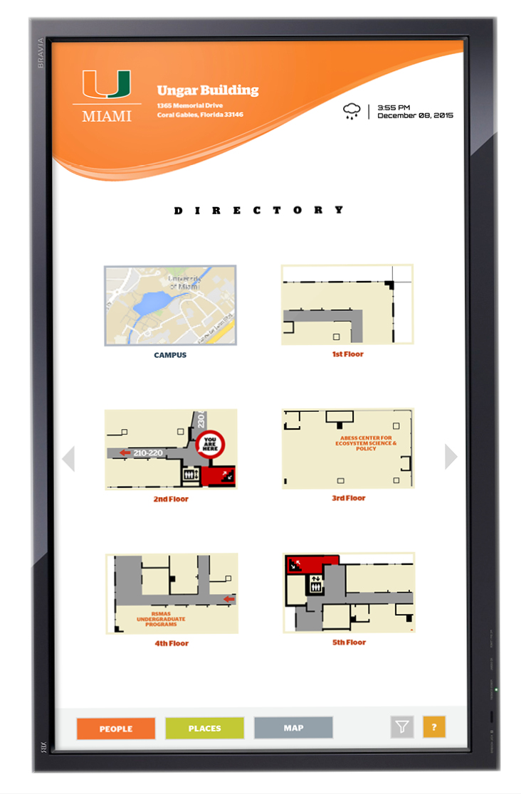 University of Miami Campus Directory Floor Plans Vertical View